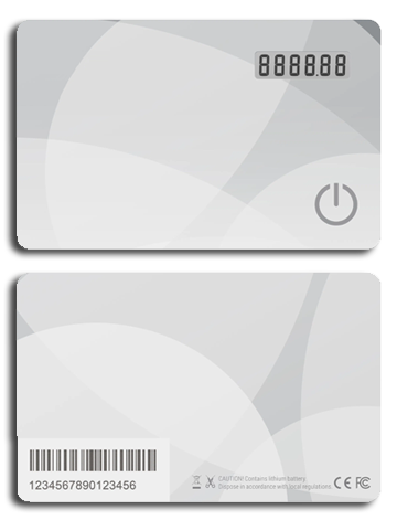OTP OATH Time-Based Display Card (TOTP) (VC-200E)