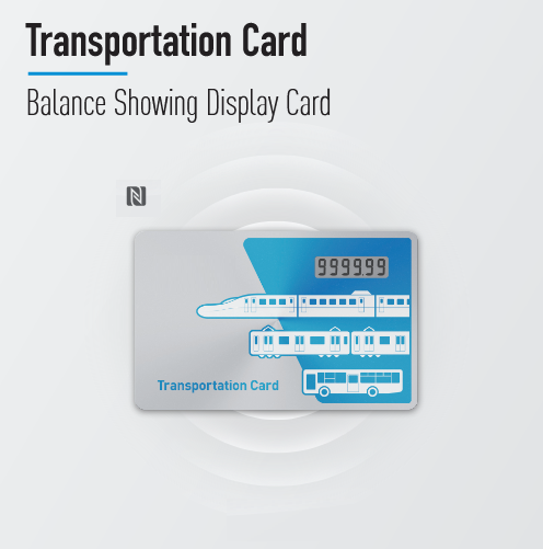 Transportation Card - Balance Showing Display Card