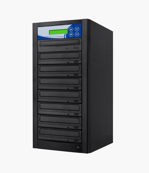 Ultimate High-Performance CD DVD Duplicator for Ultra-Fast Disc Duplication using disc duplicator tower and CD DVD copy machine.